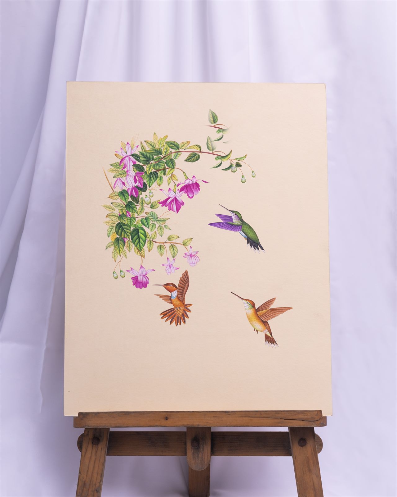 Hummingbirds & Blossoms — full view