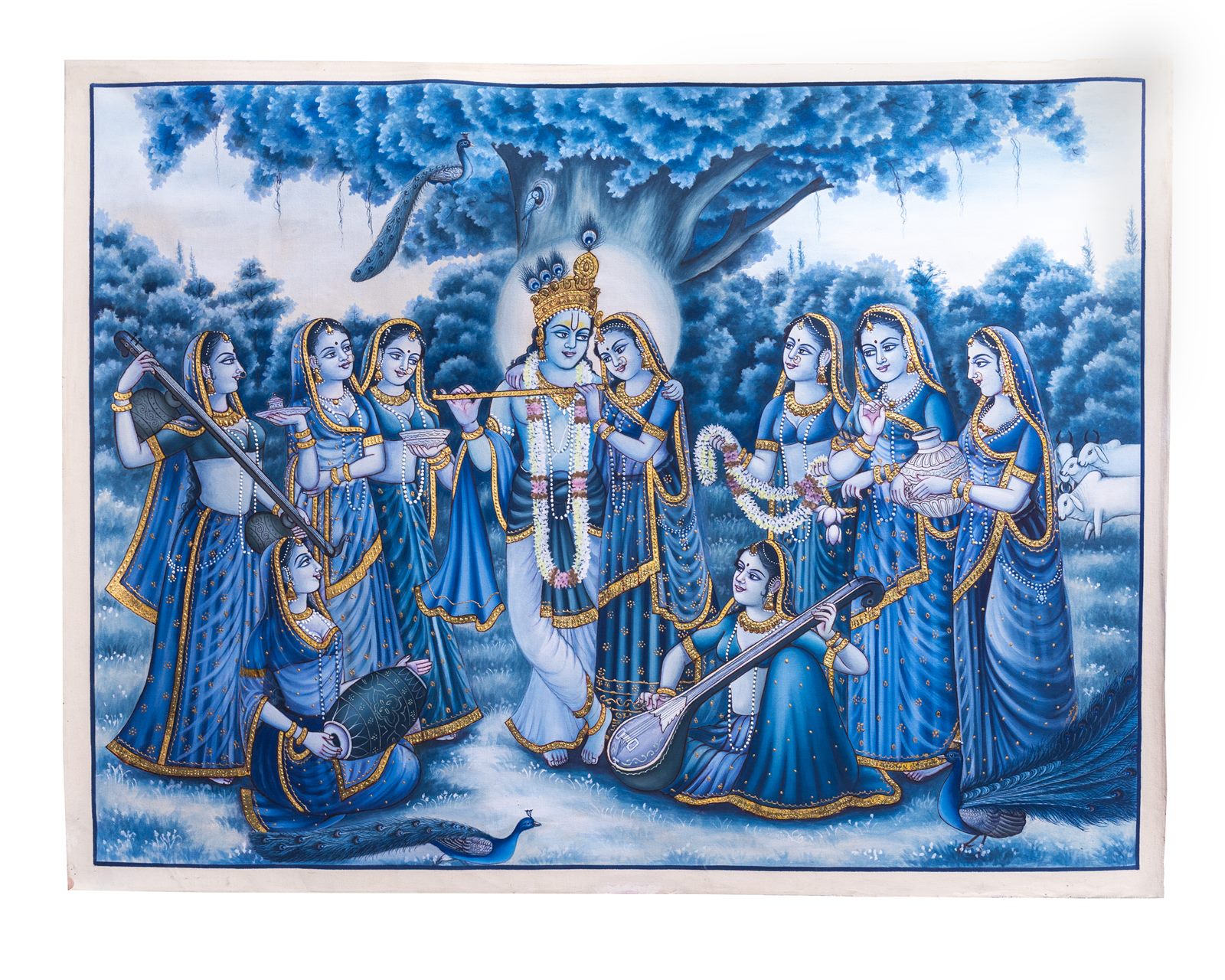 Raas Leela in Indigo — full view