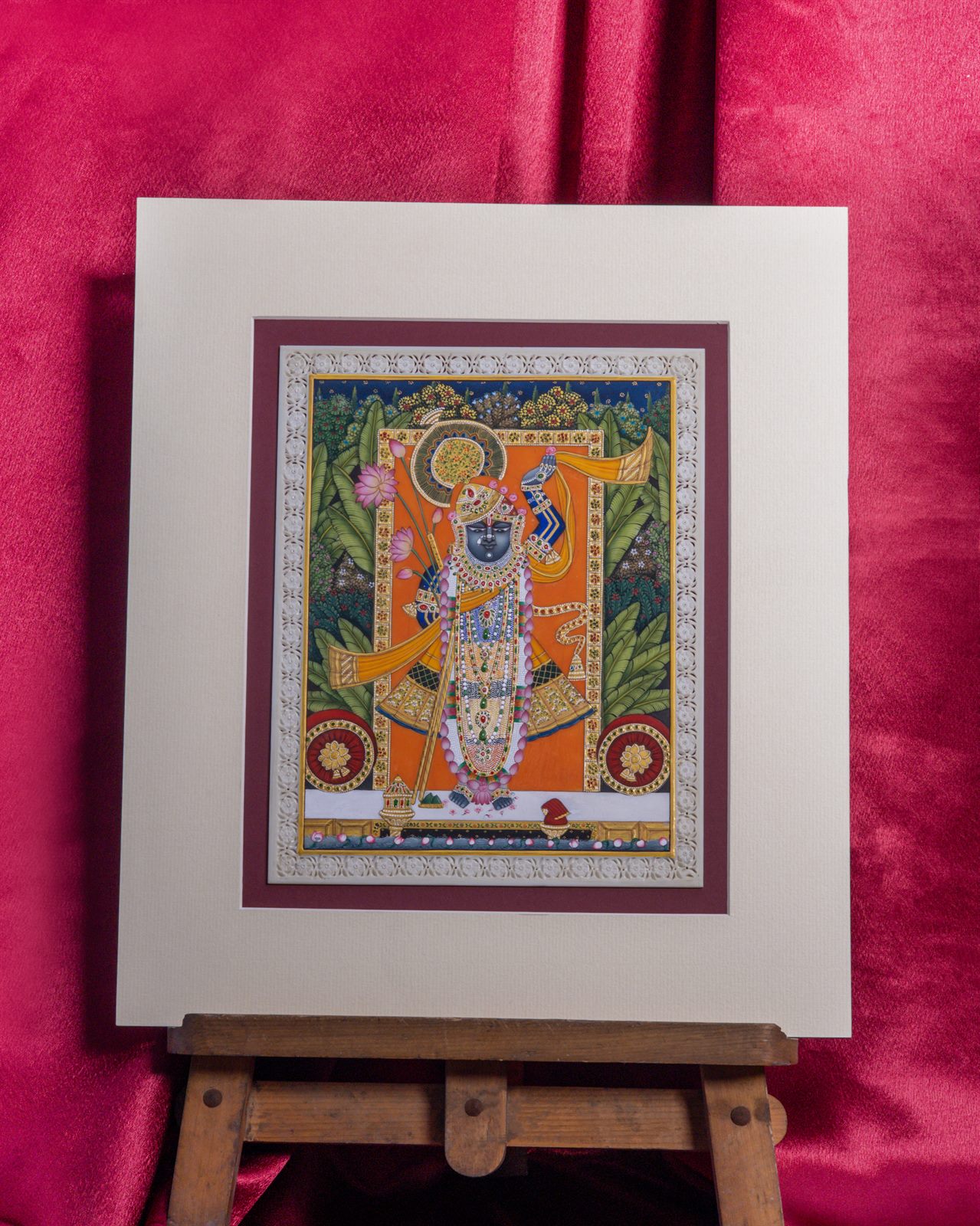 Shrinathji in a Miniature Border — full view